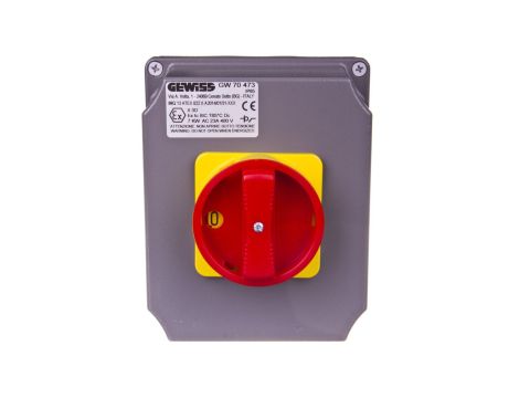 Łącznik krzywkowy awaryjny 16A 4P Strefa 22(D) ATEX w puszce aluminiowej GW70473