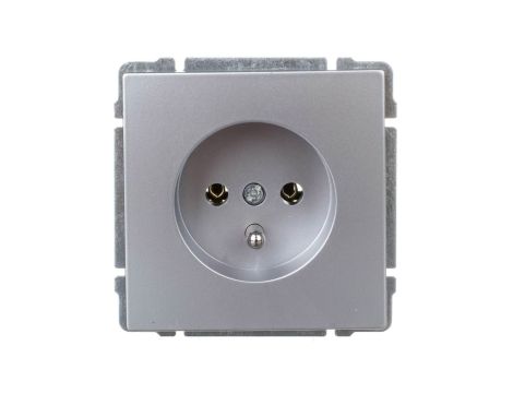 KOS66 Gniazdo pojedyncze z/u aluminium 664034