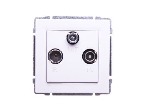 KOS66 Gniazdo antenowe RTV/SAT końcowe białe 660476