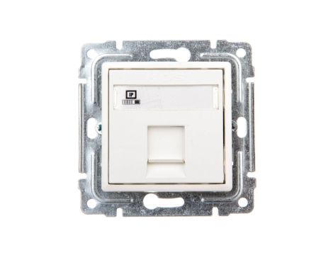 VENA Gniazdo komputerowe pojedyncze RJ45 kat.5e nieekranowane białe 510465