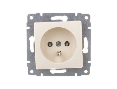 VENA Gniazdo pojedyncze z/u z przesłonami krem 510334