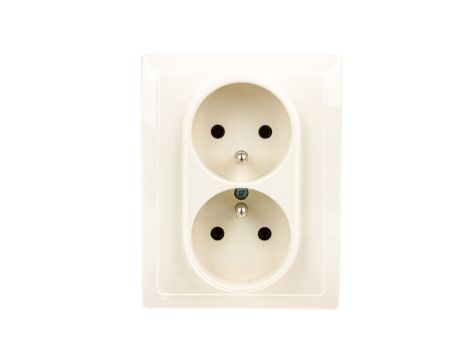 VENA Gniazdo podwójne z/u krem 510336