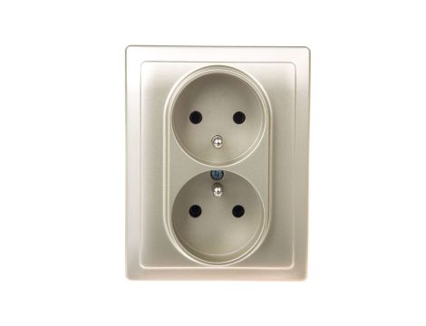 VENA Gniazdo podwójne z/u satyna 515036