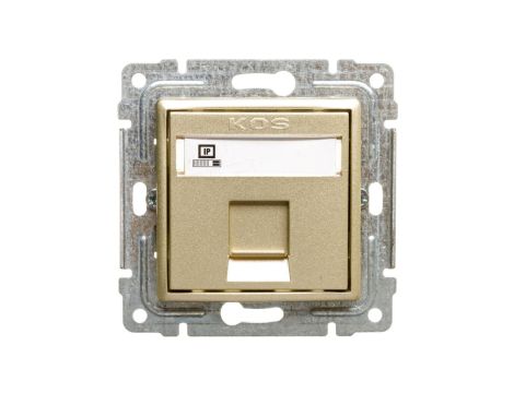 VENA Gniazdo komputerowe pojedyncze RJ45 kat.5e nieekranowane satyna 515065