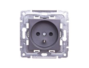 DANTE Gniazdo pojedyncze z/u z przesłonami grafit 456034