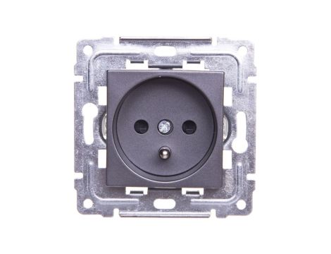 DANTE Gniazdo pojedyncze z/u z przesłonami grafit 456034