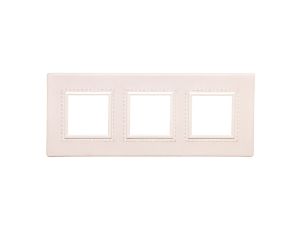 DANTE Ramka potrójna skóra VANILLA 4503583