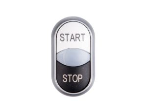 Napęd przycisku podwójny czarno/biały /START-STOP/ z podświetleniem z samopowrotem M22-DDL-WS-GB1/GB0 216708