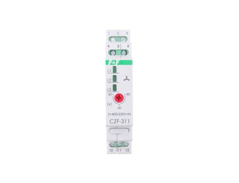 Przekaźnik zaniku i asymetrii faz 10A 1P 4sek 40-80V CZF-311