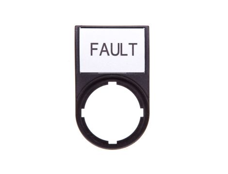 Tabliczka opisowa FAULT 50x30mm czarna prostokątna M22S-ST-GB8 216498