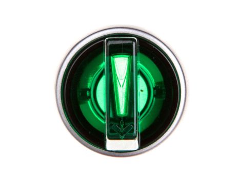 Przełącznik 2 połóżeniowy pokrętło 22mm zielony 1Z bez samopowrotu ST22-PL.Z-10-230-LEDAC