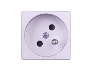 Simon Connect Gniazdo K45 pojedyncze z/u 16A IP20 anodyzowane aluminium K02/8