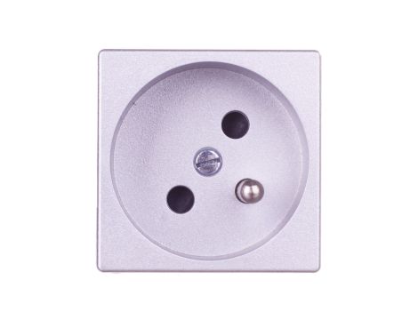 Simon Connect Gniazdo K45 pojedyncze z/u 16A IP20 anodyzowane aluminium K02/8
