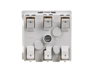 Simon Connect Gniazdo K45 pojeyńcze z/u 16A IP20, szybkozłącza, anodyzowane aluminium K22/8