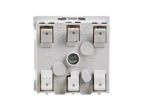 Simon Connect Gniazdo K45 pojeyńcze z/u 16A IP20, szybkozłącza, anodyzowane aluminium K22/8