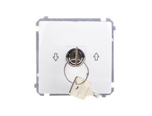 Simon Basic Łącznik żaluzjowy z kluczem trzypozycyjny ,I-0-II, biały BMWZK.01/11