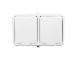 Cedar Gniazdo hermetyczne podwójne SCHUKO z PE 16A IP44 biały GWN240PC01