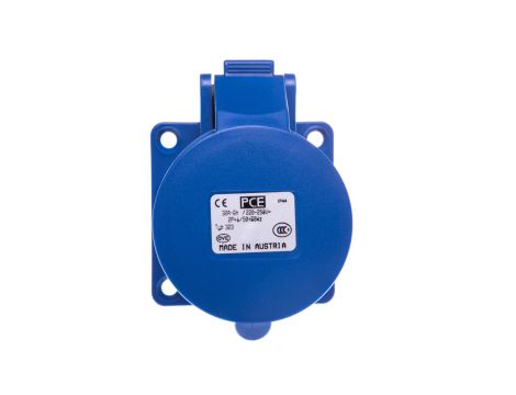 Gniazdo tablicowe 32A 3P 230V /70x70/ niebieskie IP44 323-6
