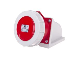 Gniazdo stałe 32A 5P 400V czerwone IP67 1252-6p