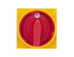 Łącznik krzywkowy 0-1 25A 2P do wbudowania żółto-czerwony ŁK25R-1.828P08