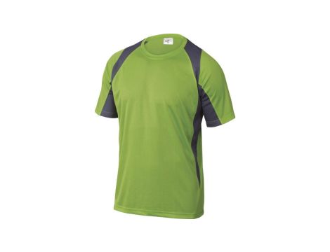 T-Shirt zielono-szary z poliestru (100) 160G szybkoschnący rozmiar L BALIVGGT