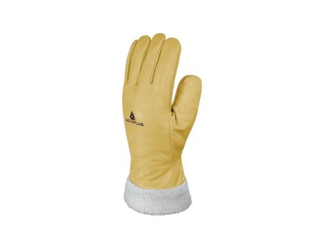 Rękawice ze skóry licowej bydlęcej ocieplane akrylem żółte rozmiar 10 FBF1510
