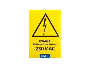 Naklejka ostrzegawcza, paczka 20szt. 19805846