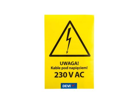 Naklejka ostrzegawcza, paczka 20szt. 19805846