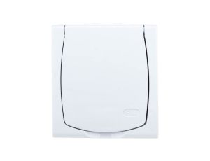 MADERA Gniazdo hermetyczne pojedyncze z/u IP44 klapka biała GNH-1NZ/00/w