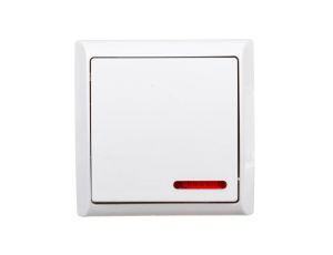 BIS Łącznik natynkowy pojedynczy z podświetleniem biały ŁN-1BS/00