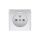BIS Gniazdo pojedyncze z/u białe GN-1BZ/00