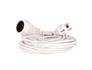 Kabel przedłużajacy (przedłużacz) 10m biały 1x230V H05VV-F3G1,5 1168464