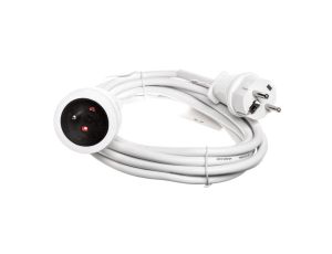 Kabel przedłużający (przedłużacz) 3m biały 1x230V H05VV-F3G1,5 1168434