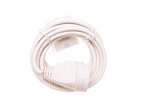 Kabel przedłużajacy (przedłużacz) 5m biały 1x230V H05VV-F3G1,5 1168444