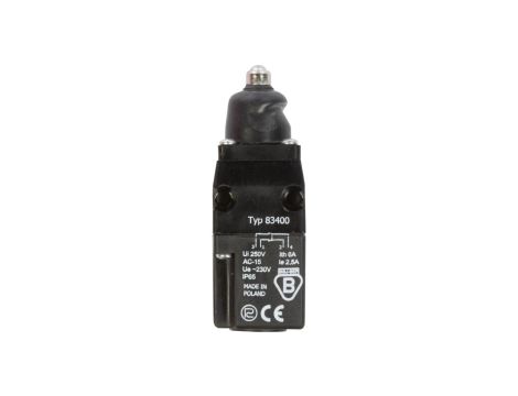 Wyłącznik krańcowy 1R 1Z w obudowie z popychaczem z kulką 83 400 W0-59-651056