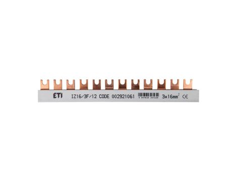 Szyna łączeniowa widełkowa 3P 100A 16mm2 (12 mod.) IZ16/3F/12 002921061