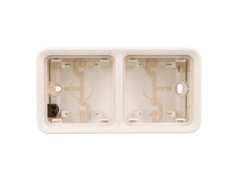 PLEXO55 Puszka natynkowa podwójna pionowa biała 069691