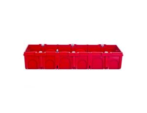 Puszka do betonu 71mm 213x 40mm czerwony Batibox 080143
