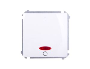 Simon Basic Łącznik dwubiegunowy z podświetleniem, szybkozłącza, biały BMW2L.01/11