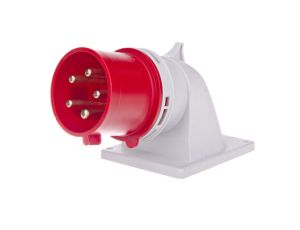 Wtyczka tablicowa kątowa 32A 5P 400V czerwona IP44 77725-6