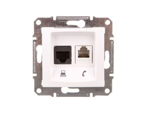 Sedna Gniazdo białe RJ11/RJ45 6 SDN5200121