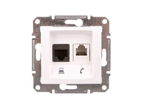 Sedna Gniazdo białe RJ11/RJ45 6 SDN5200121