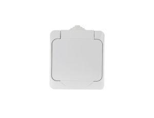 Cedar Plus Gniazdo pojedyncze biały z/u 16A IP44 WDE000540