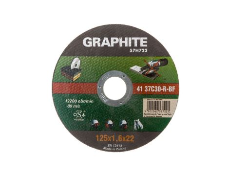 Tarcza tnąca do kamienia 125 x 1.6 x 22.2 mm, 41 37C30-R-BF /5szt./