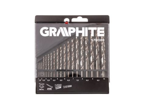 Wiertła do metalu HSS-Co 1.0-10.0 mm 57H089 /zestaw 19 szt./