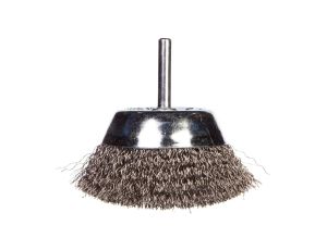 Szczotka druciana doczołowa z trzpieniem 75 mm INOX 57H600