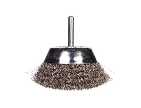 Szczotka druciana doczołowa z trzpieniem 75 mm INOX 57H600