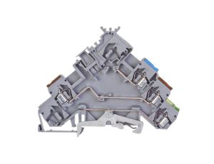 Złączka szynowa do elementów wykonawczych z PE 2,5mm2 szara 280-572