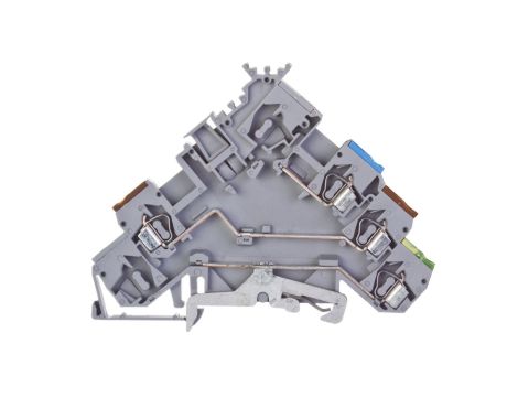 Złączka szynowa do elementów wykonawczych z PE 2,5mm2 szara 280-572