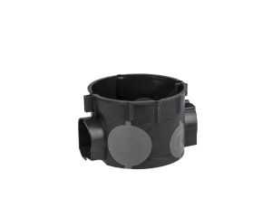 Puszka podtynkowa 60mm płytka z membranami przebiciowymi czarna wiatroszczelna E106-2K 83106007 /25szt./